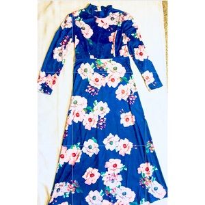 BLUE DRESS FLORAL PRINT